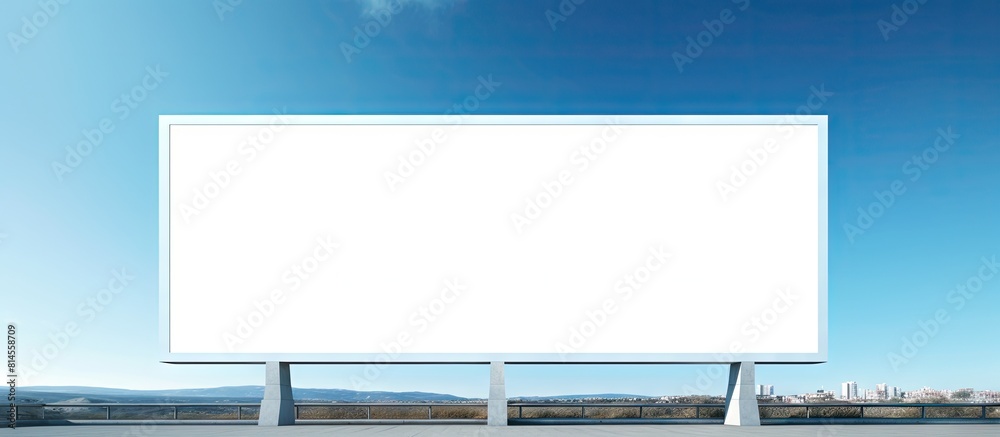 Poster Blank advertising board with space for images and text. with copy space image. Place for adding text or design
