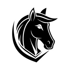 illustration of a horse head logo
