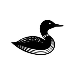 loon bird vector illustration