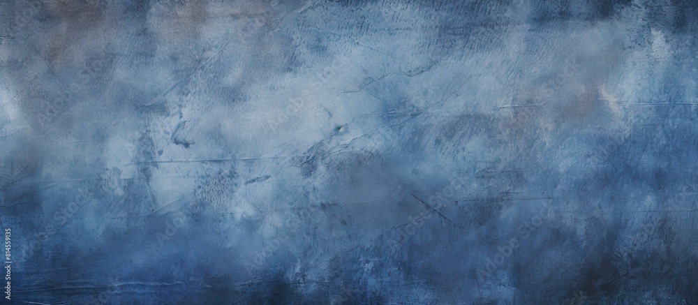 Poster stylized navy blue stucco wall background with abstract grunge decorative elements rough textured ar