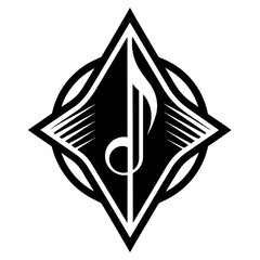 illustration of a musical logo