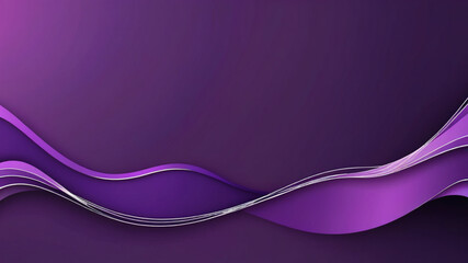 Banner wave design abstract purple background with line and shapes. Colorful purple color...