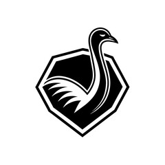vector black ostrich logo