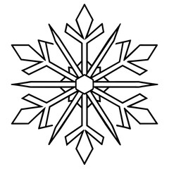 illustration of a snowflake shape