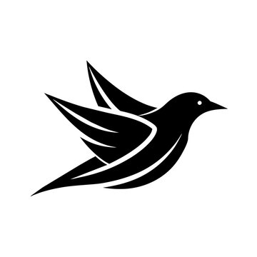 recommend clip art: silhouette of a starling bird