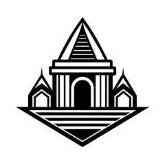 vector illustration of a temple logo