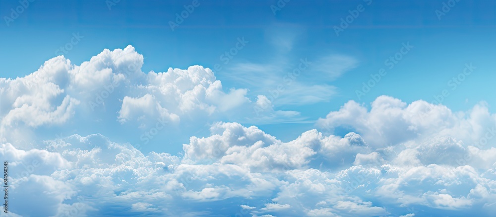 Aufkleber a copy space image of a spacious blue sky with fluffy clouds stretching across the horizon
