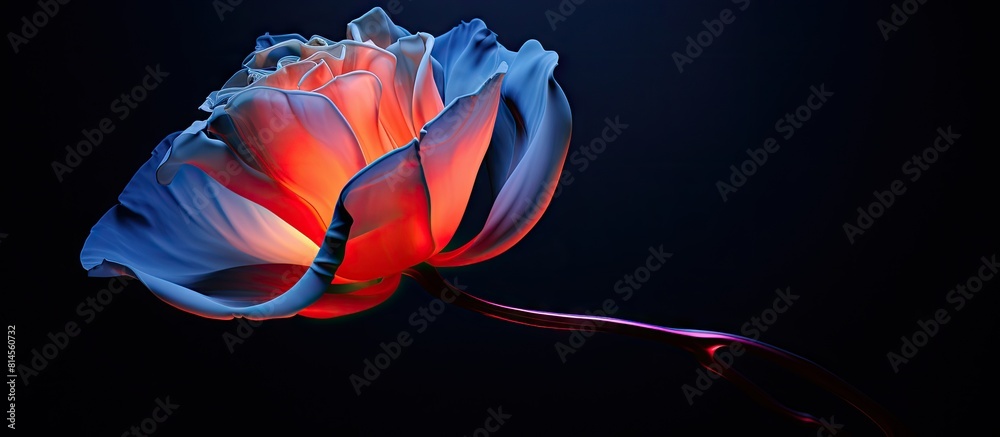 Aufkleber A stunning synthetic flower with a blank area for adding text in the background image. with copy space image. Place for adding text or design