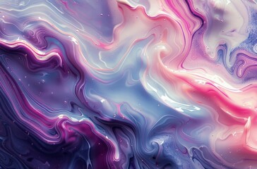 Abstract Painting Featuring Purple, Blue, and Pink Colors