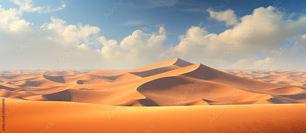 Poster a captivating landscape with abstract features in the sahara desert africa providing an intriguing c