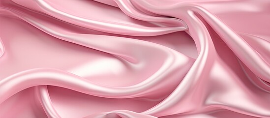 Obraz premium Abstract pink satin fabric texture background perfect for design with copy space image