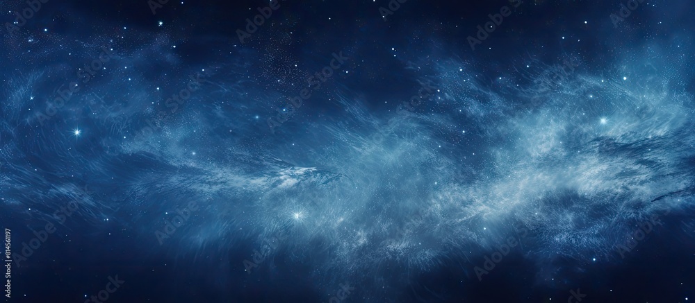 Aufkleber A dark interstellar space serves as the perfect backdrop for a captivating starry night sky. with copy space image. Place for adding text or design