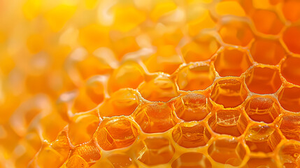 Orange honeycomb closeup