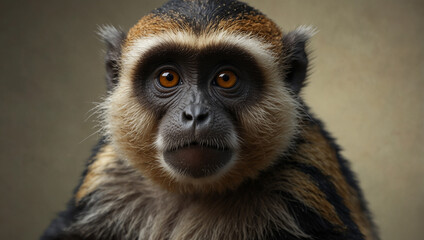 Obraz premium Pitheciidae monkey in jungle 