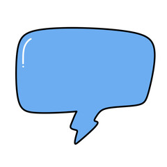 Blue Speech bubble.