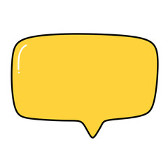 Yellow Speech bubble.