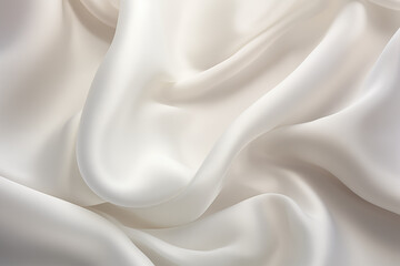 Obraz premium White silk background. Generative AI