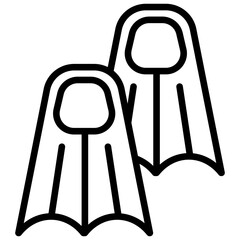 Fins Outline Icon