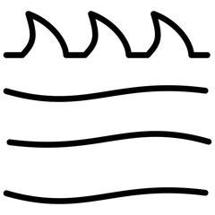 Sea Wave Outline Icon