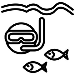 Underwater Outline Icon