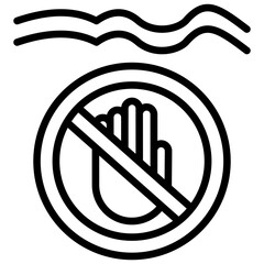 Safety Stop Outline Icon