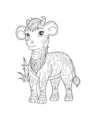 Animal Coloring Book Page  For Kids