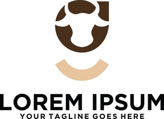 Cow letter g logo design