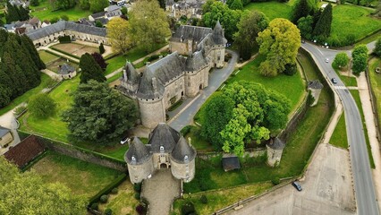 drone photo Pompadour castle France Europe © clemMTravel