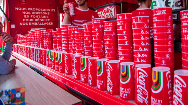 Jeux Olympique de Paris, Ecocup recyclables Coca Cola.