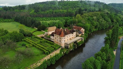 drone photo Losse castle france Europe