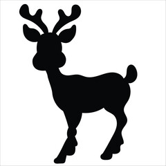 reindeer silhouette vector