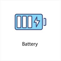 Battery Vector icon 