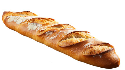 A baguette with a transparent background.