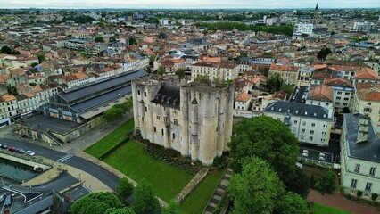 drone photo Niort dungeon France Europe