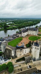 Obraz premium drone photo Amboise royal castle France Europe