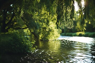 reflection of trees in the lake