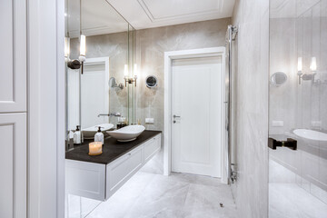 Luxury interior - bathroom, modern - stylish decoration. Design