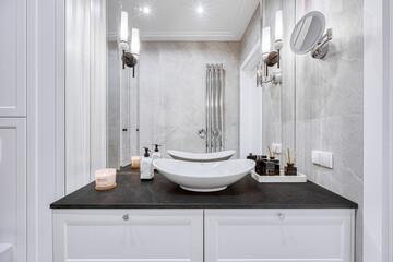 Luxury interior - bathroom, modern - stylish decoration. Design
