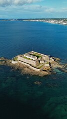 drone photo National fort Saint-Malo France Europe