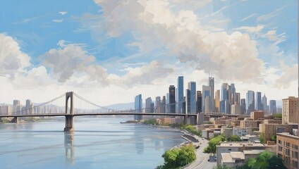 Obraz premium city skyline