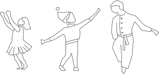 vector illustration sketch design image of a happy little child playing