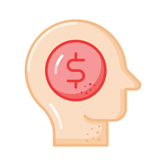 Have a look at this trendy icon of business mind, financial planning vector design