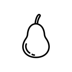 Guava line icon. Fruit icon. Guava icon isolated on white background. Transparent background, minimalist symbol. Vector images