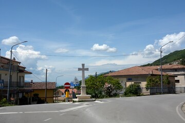 ITALIA : PAESAGGIO URBANO DI MONTESANO SULLA MARCELLANA,10 MAGGIO 2024.