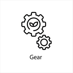 Obraz premium Gear Vector icon 