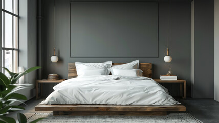 Modern bedroom with neutral tones