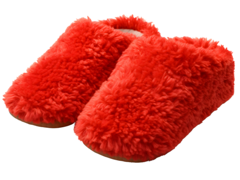 fuzzy winter soft slippers for indoor PNG