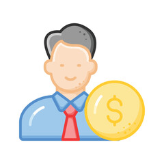 Beautiful and amazing vector of investor, editable style