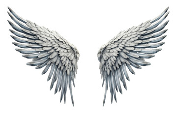 Obraz premium Ethereal Wings Dancing on Pure White. On a White or Clear Surface PNG Transparent Background.