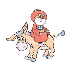 Nasrettin Hoca and his donkey.